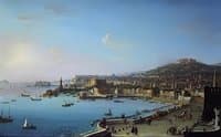 View of Naples with the Castel Nuovo