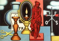 Composition with Candle Holder and Weather Vane