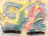 Two Women by the Veranda Steps