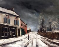 Village Street in the Snow