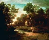 Wooded Landscape with Cattle by a Pool