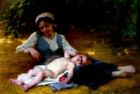 A Mother with her Sleeping Child