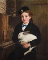 Girl Holding a Rabbit