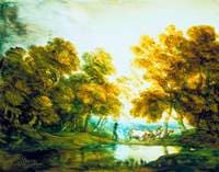 Wooded Landscape with Herdsman Driving Cattle