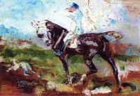 Rider Following the Hunting Hounds