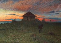 Lanscape with a horse