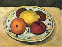 Still Life with Leaf Plant, Lemon and Orange