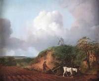 Peasant Ploughing with Two Horses