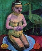 Girl with Stork