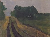Evening Landscape with Tracks