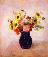 Bouquet in a Little Blue Vase