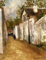 The Rue Saint-Vincent and a Thatched Roof House in Montmartre