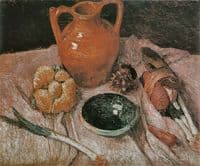Still life with yellow jug