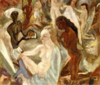 Mulatress Fixing a Blond's Hair