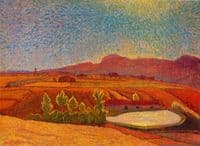 Landscape with sunrise