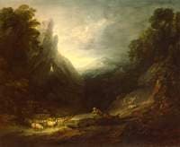 Romantic Landscape with Sheep at a Spring