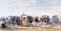 Beach Scene at Trouville