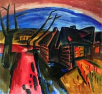 Russian Village at Night
