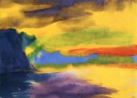 Mountain Lake with Cloud Reflection