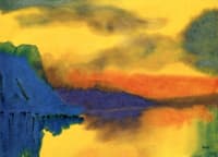 Mountain Lake with Cloud