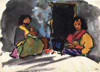 Two Women with Children