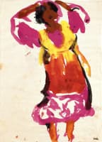 Dancer, Dress Red and Yellow