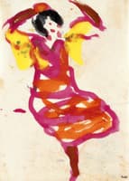 Dancer, Dress Red, Orange and Yellow