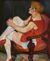 Woman in White Stockings
