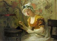 Woman Embroidering