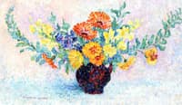 Bouquet in a Red Pitcher
