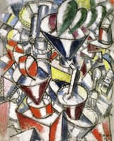 Still Life with Colored Cylinders