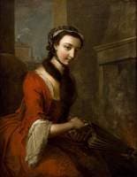 Young Woman with Bellows