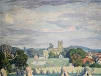 Landscape with a Church and Corn Stooks