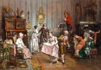 Interior with Elegant Figures