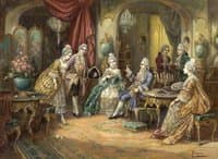 Rococo Interior Scene with Figures