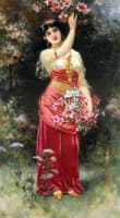 An Oriental Flower Girl