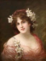Young Girl with Daffodils in Her Hair