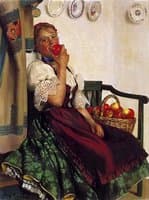 Girl Eating an Apple
