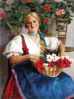 Portrait of a Young Woman with Flowers