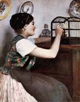 Young Woman with a Bird