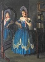 Woman in front of a mirror