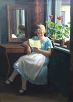 Girl reading a letter