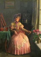 Young woman with a mirror