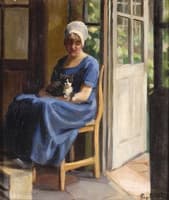Woman with Cat