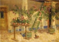A sunny courtyard