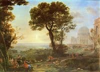 View of Delphi with a sacrificial procession