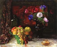 Still LIfe with Bowl of Fruit and Anemones