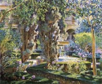A Garden Courtyard in Granada, Spain