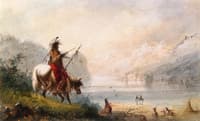 Oregon Indians Water Horses