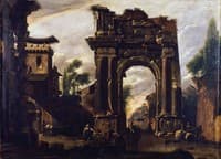 Capriccio with an Arch and Genre Scene
